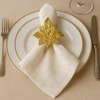 Golden Luxe Leaf Napkin RIng