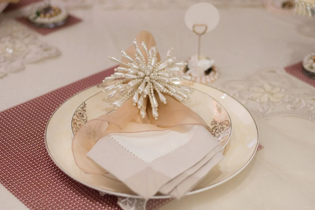 Blooming Pearl Napkin Rings