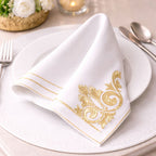 Royal Scroll Ivory Luxe Napkin